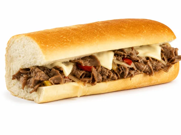 Jersey Mike's Famous Philly hot sub with grilled onions, peppers and white American cheese